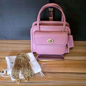 Coach Originals Glovetanned Leather Mini Safari Tote Pink NWOT